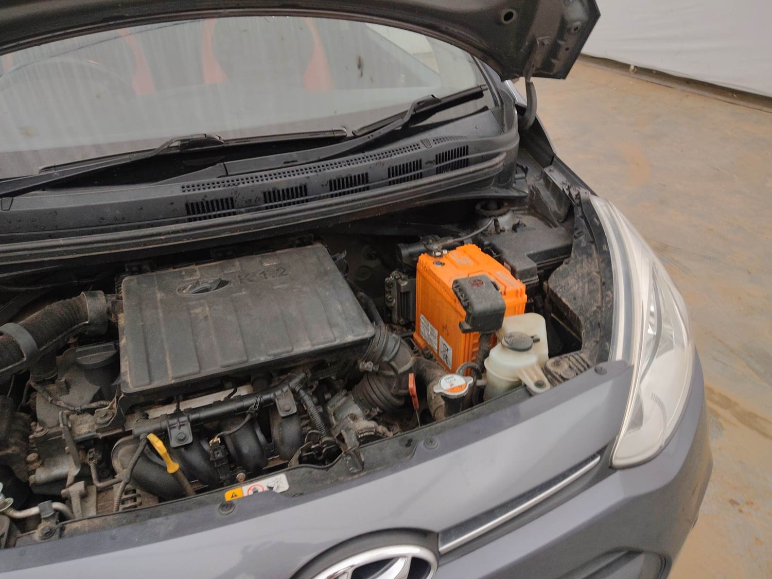 Used 2015 Hyundai Grand i10 Asta AT 1.2 Kappa VTVT Petrol Automatic engine ENGINE LEFT SIDE VIEW
