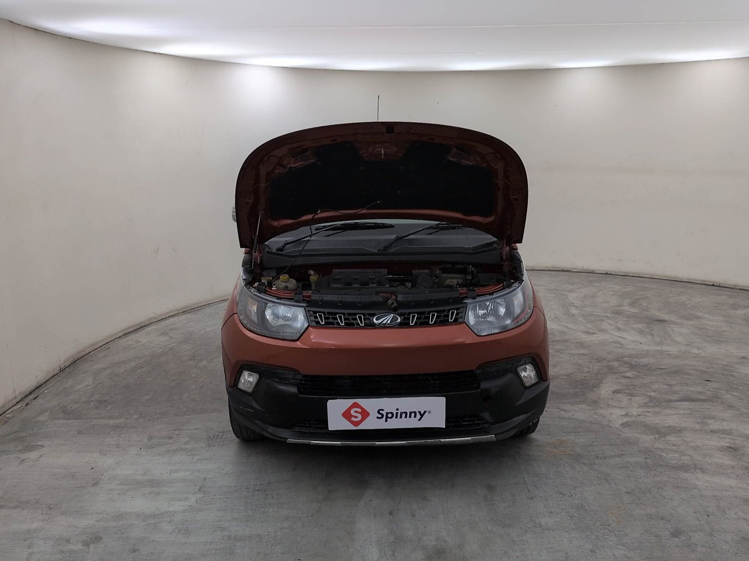 Used 2017 Mahindra KUV100 K8 6 STR Petrol Manual engine ENGINE & BONNET OPEN FRONT VIEW