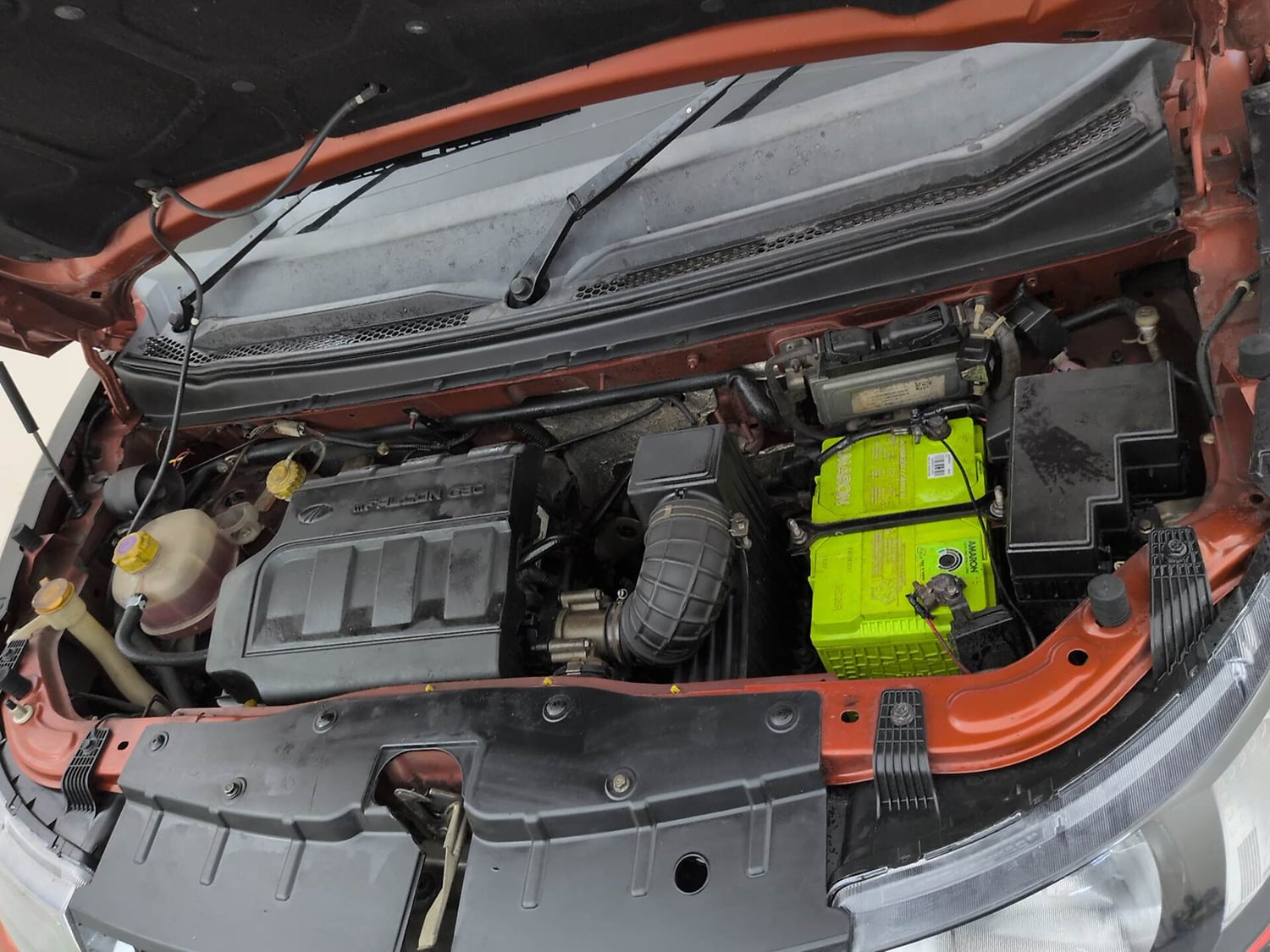 Used 2017 Mahindra KUV100 K8 6 STR Petrol Manual engine ENGINE LEFT SIDE VIEW