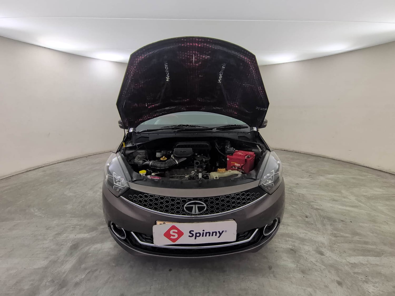 Used 2019 Tata Tigor Revotron XZ+ Petrol Manual engine ENGINE & BONNET OPEN FRONT VIEW