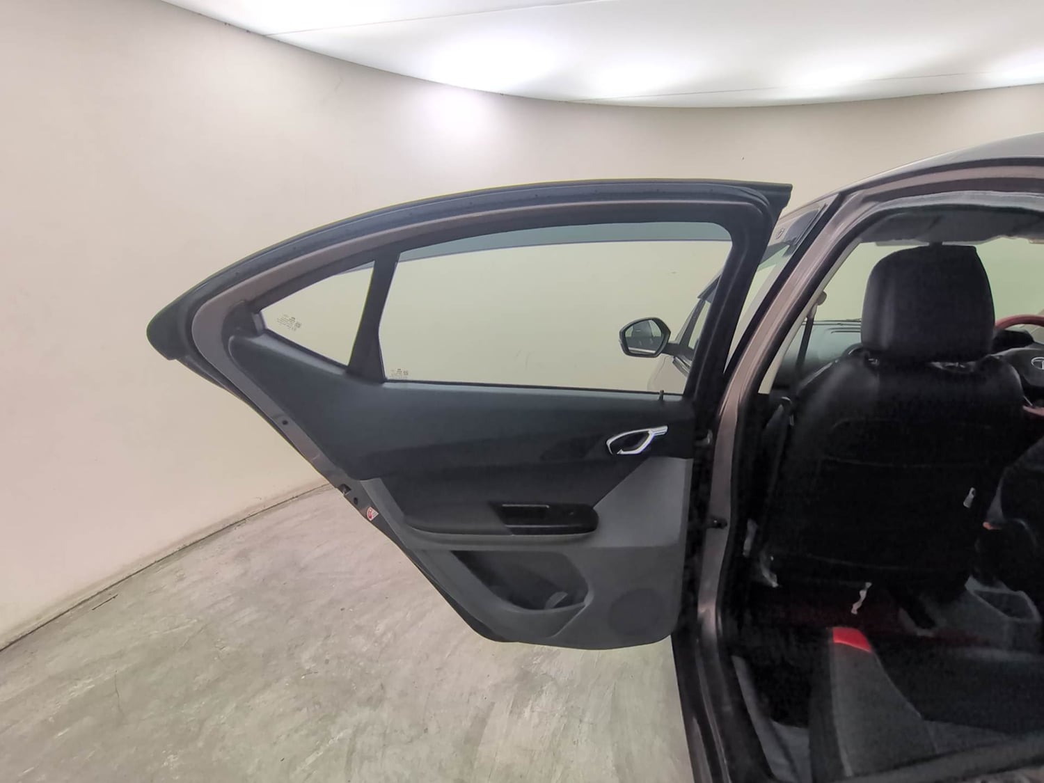 Used 2019 Tata Tigor Revotron XZ+ Petrol Manual interior LEFT REAR DOOR OPEN VIEW