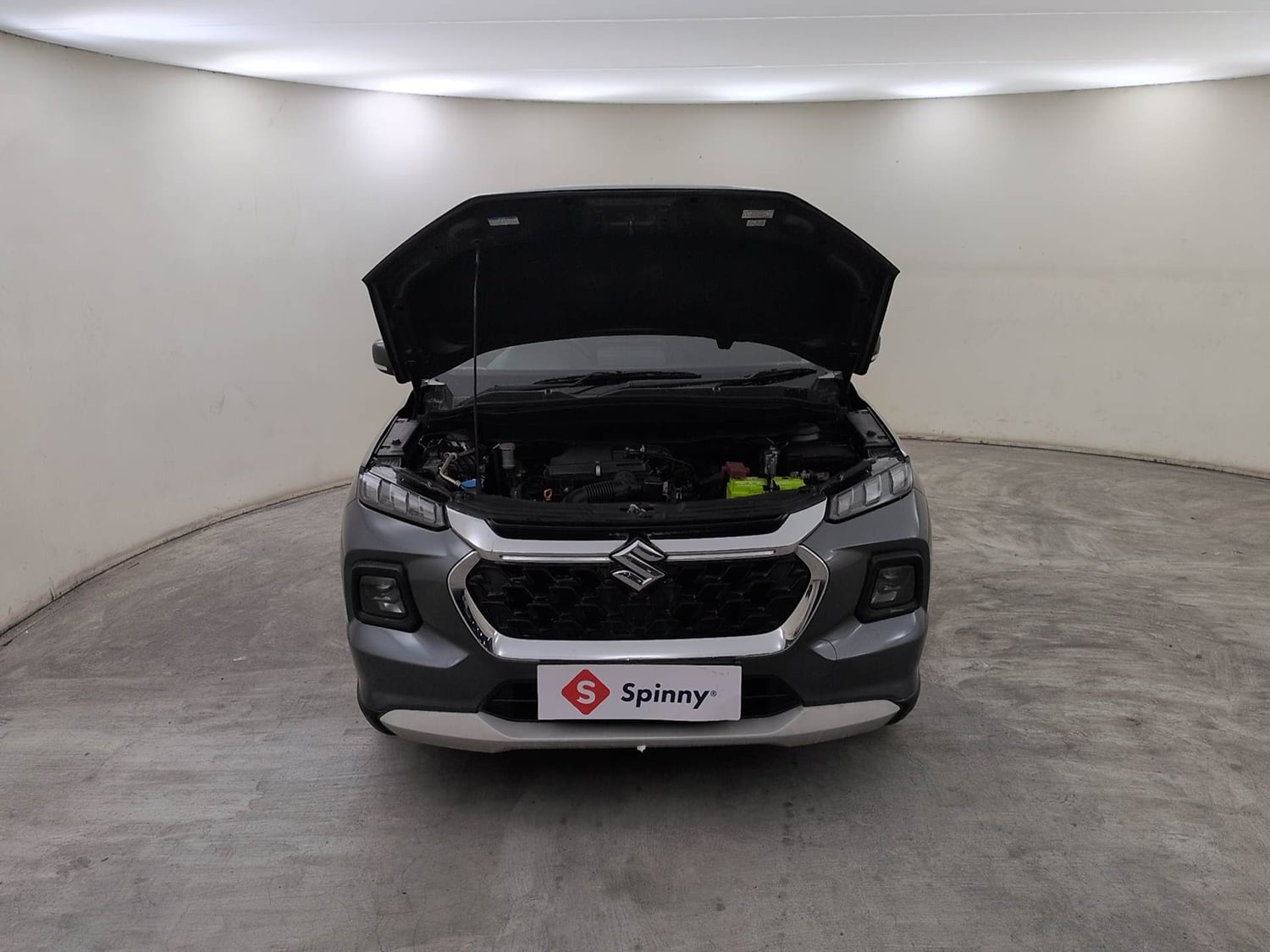 Used 2022 Maruti Suzuki Grand Vitara Zeta Smart Hybrid AT Petrol Automatic engine ENGINE & BONNET OPEN FRONT VIEW
