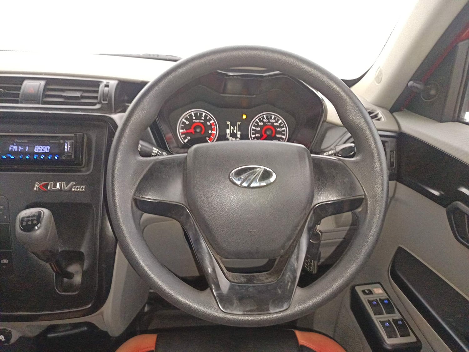 Used 2017 Mahindra KUV100 K2 6 STR Petrol Manual interior STEERING VIEW