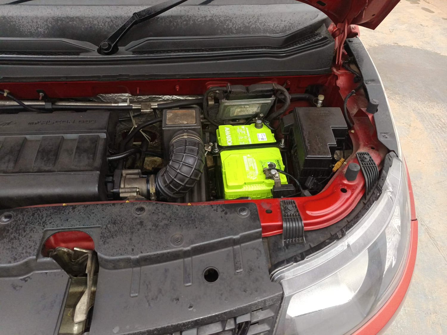 Used 2017 Mahindra KUV100 K2 6 STR Petrol Manual engine ENGINE LEFT SIDE VIEW