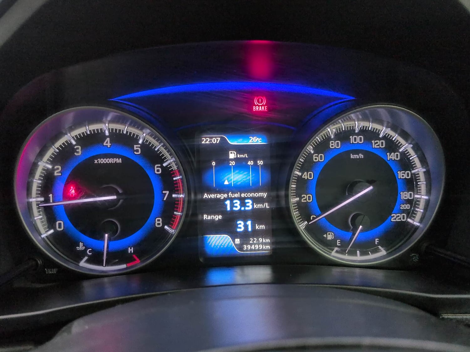 Used 2016 Maruti Suzuki Baleno Zeta 1.2 Petrol Manual interior CLUSTERMETER VIEW
