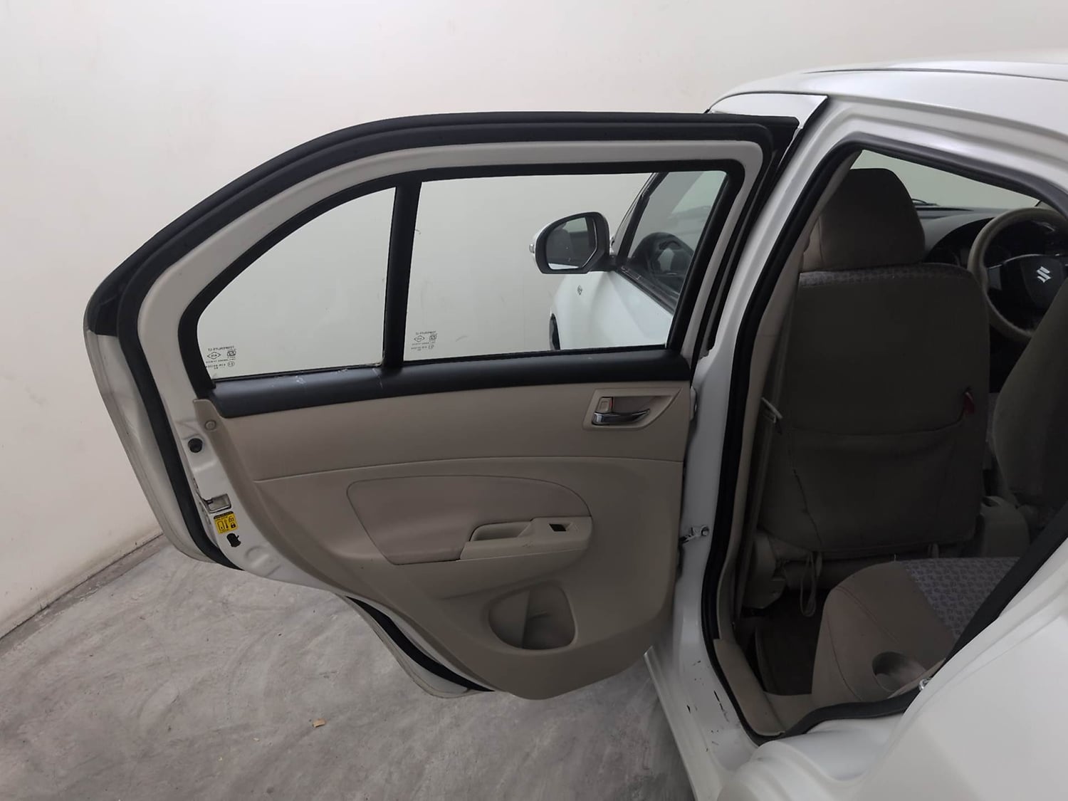 Used 2014 Maruti Suzuki Swift Dzire VDI Diesel Manual interior LEFT REAR DOOR OPEN VIEW