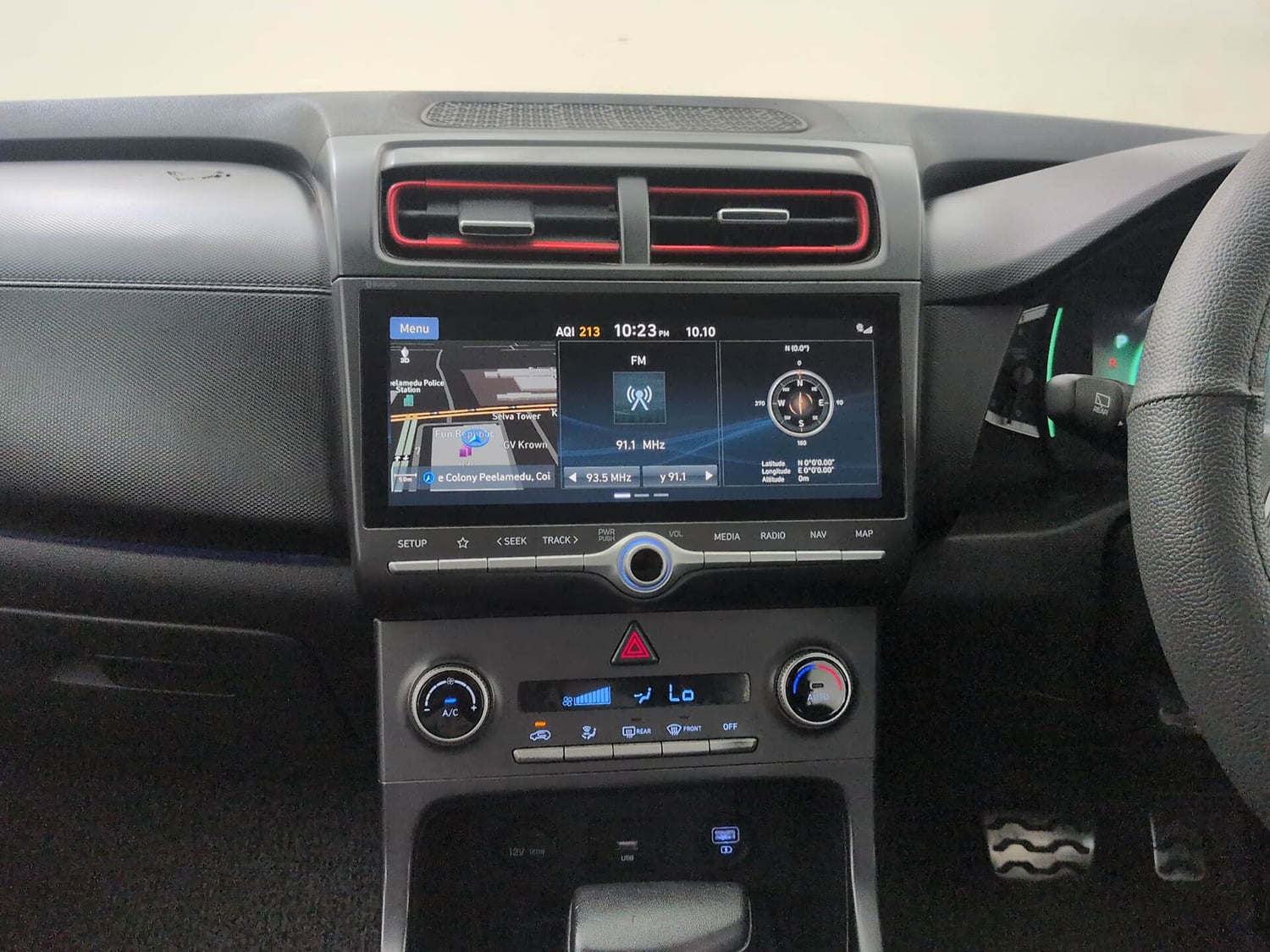 Used 2020 Hyundai Creta SX (O) 1.4 Turbo 7 DCT Petrol Automatic interior MUSIC SYSTEM & AC CONTROL VIEW