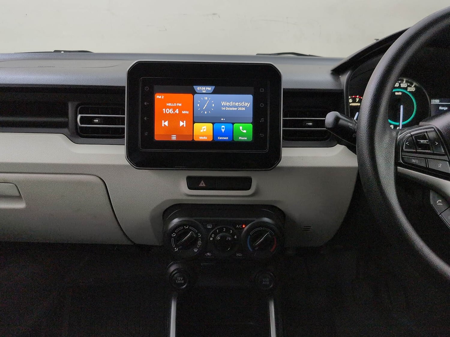 Used 2024 Maruti Suzuki Ignis Zeta 1.2 MT Petrol Manual interior MUSIC SYSTEM & AC CONTROL VIEW