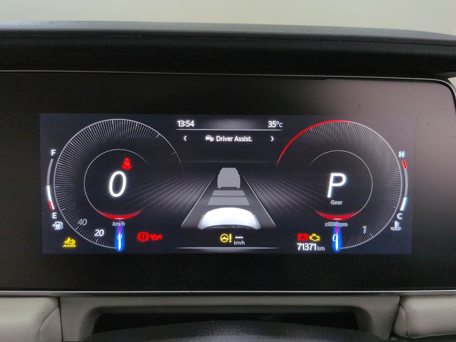 Used 2024 Mahindra XUV700 AX 7 Luxury Pack Diesel AT 7 STR Diesel Automatic interior CLUSTERMETER VIEW