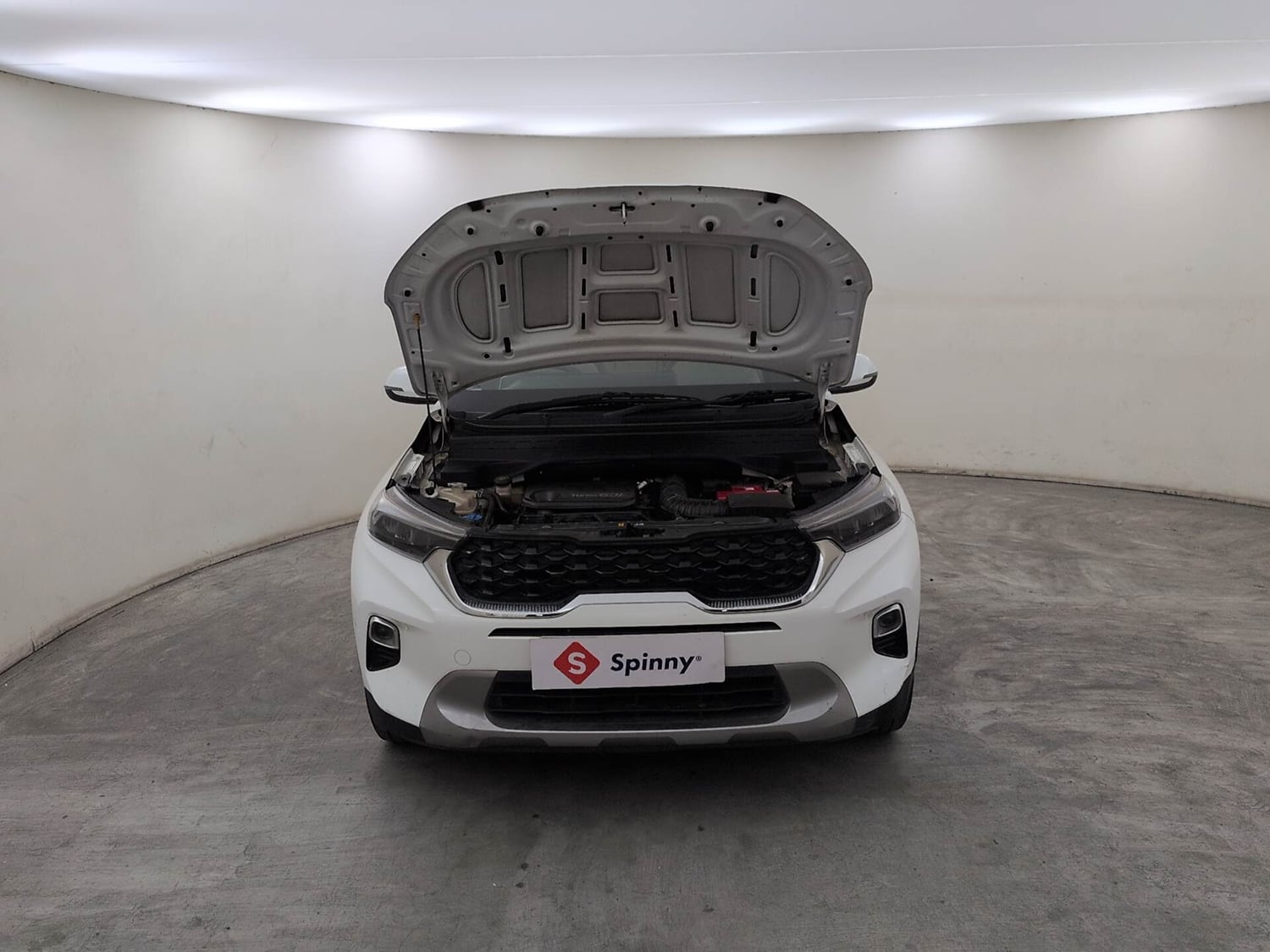Used 2021 Kia Sonet HTX 1.0 iMT Petrol Manual engine ENGINE & BONNET OPEN FRONT VIEW