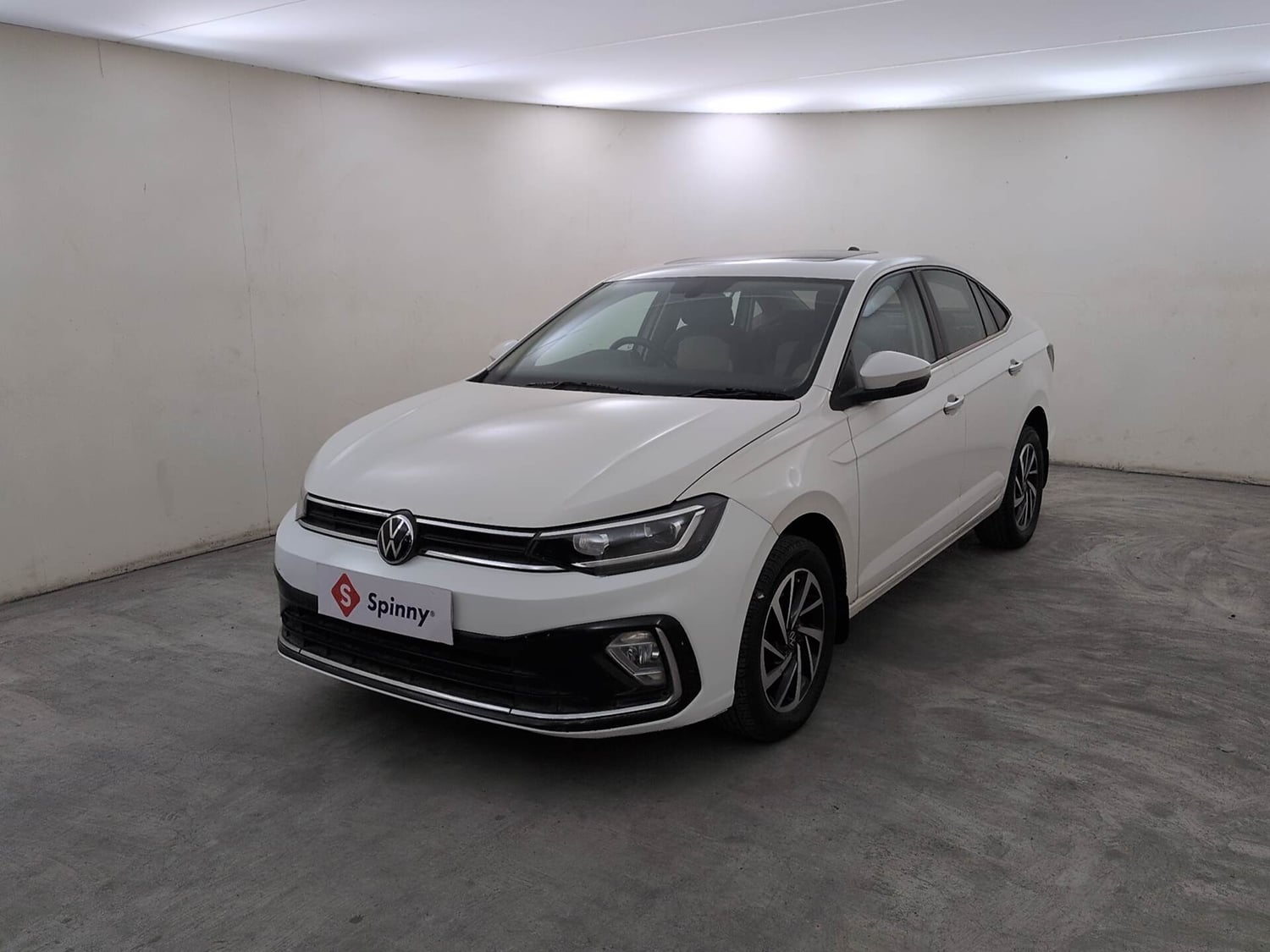 Used 2022 Volkswagen Virtus Topline 1.0 TSI AT Petrol Automatic exterior LEFT FRONT CORNER VIEW