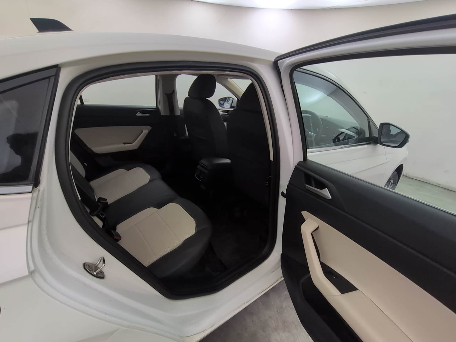 Used 2022 Volkswagen Virtus Topline 1.0 TSI AT Petrol Automatic interior RIGHT SIDE REAR DOOR CABIN VIEW