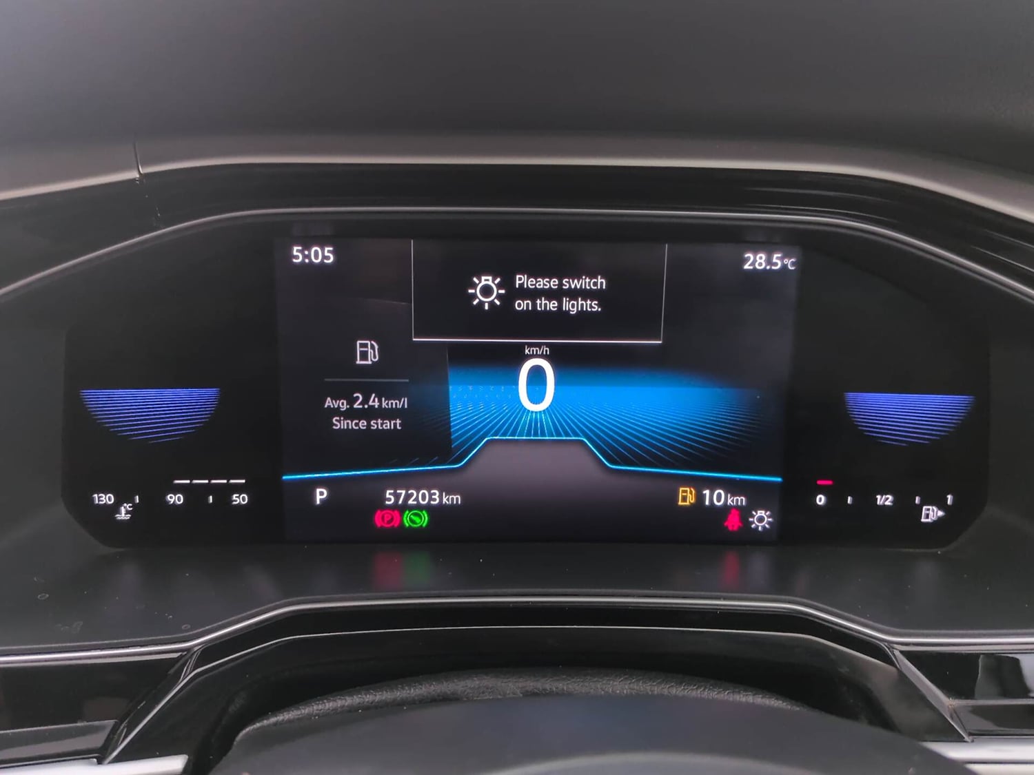 Used 2022 Volkswagen Virtus Topline 1.0 TSI AT Petrol Automatic interior CLUSTERMETER VIEW