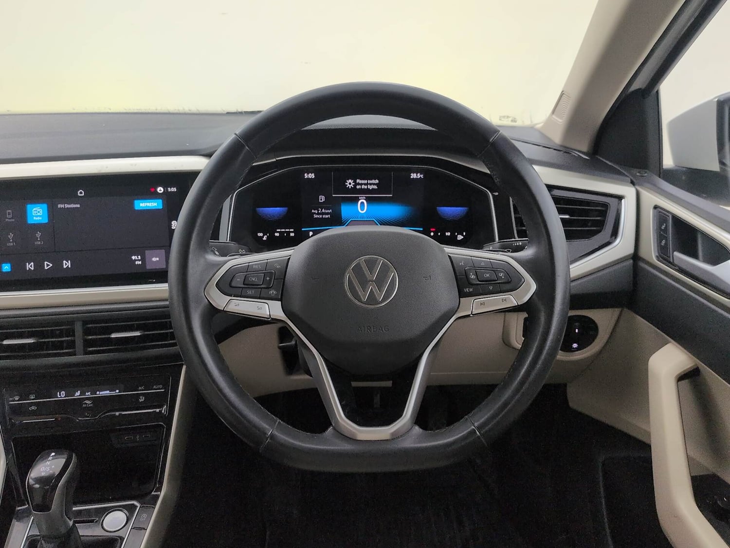 Used 2022 Volkswagen Virtus Topline 1.0 TSI AT Petrol Automatic interior STEERING VIEW