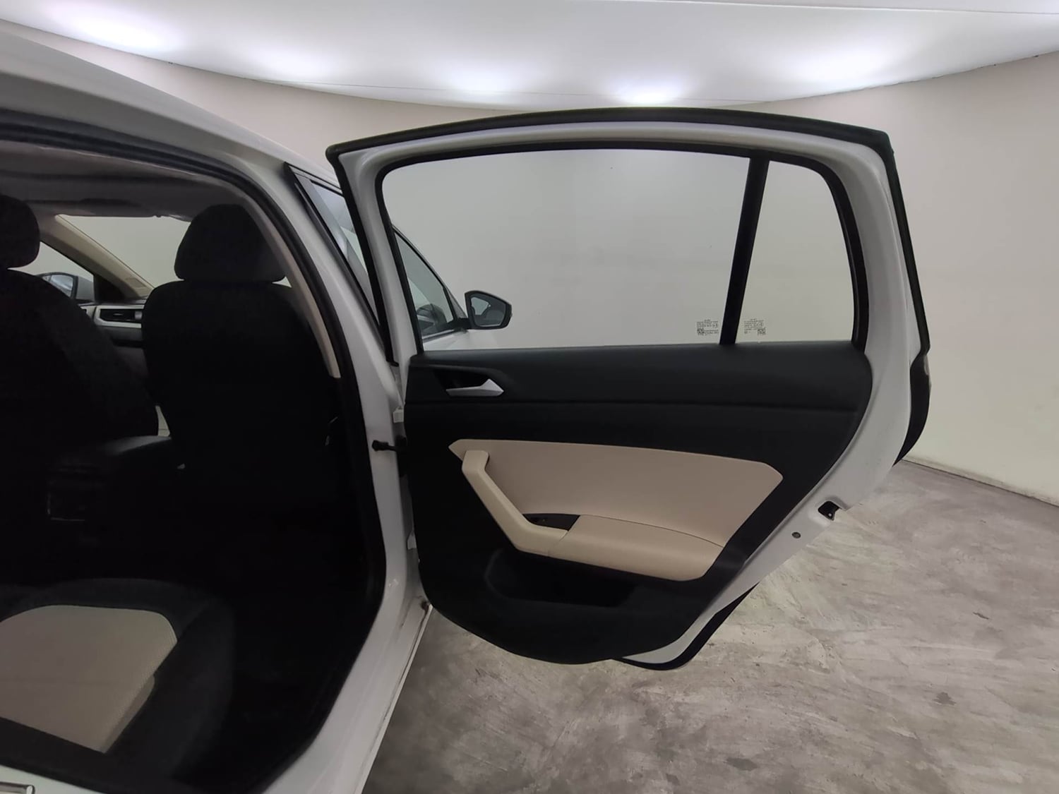 Used 2022 Volkswagen Virtus Topline 1.0 TSI AT Petrol Automatic interior RIGHT REAR DOOR OPEN VIEW