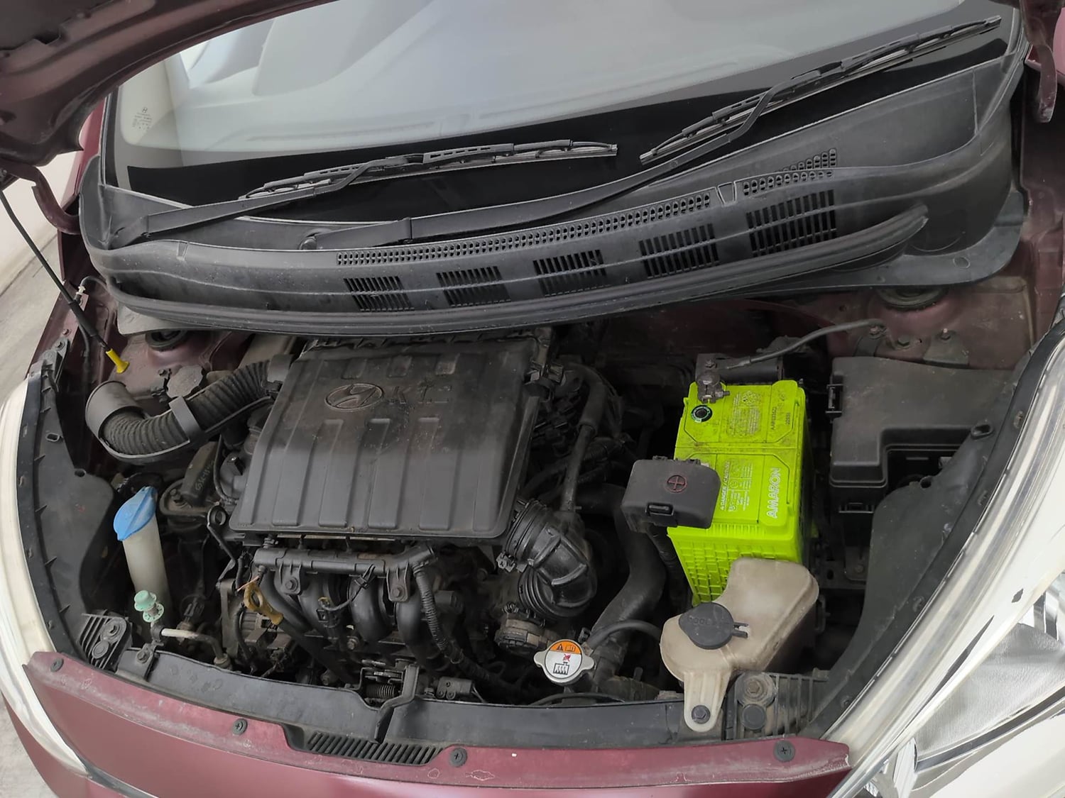 Used 2013 Hyundai Grand i10 Sportz 1.2 Kappa VTVT Petrol Manual engine ENGINE LEFT SIDE VIEW