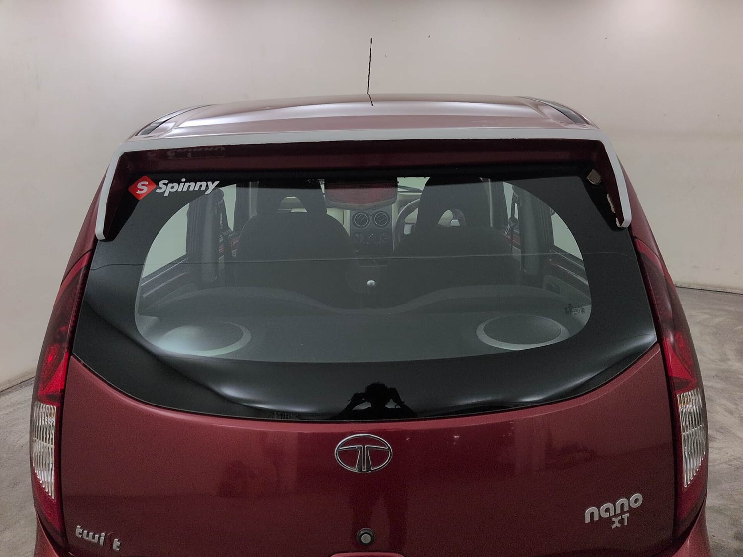 Used 2016 Tata Nano Twist XT Petrol Manual exterior BACK WINDSHIELD VIEW