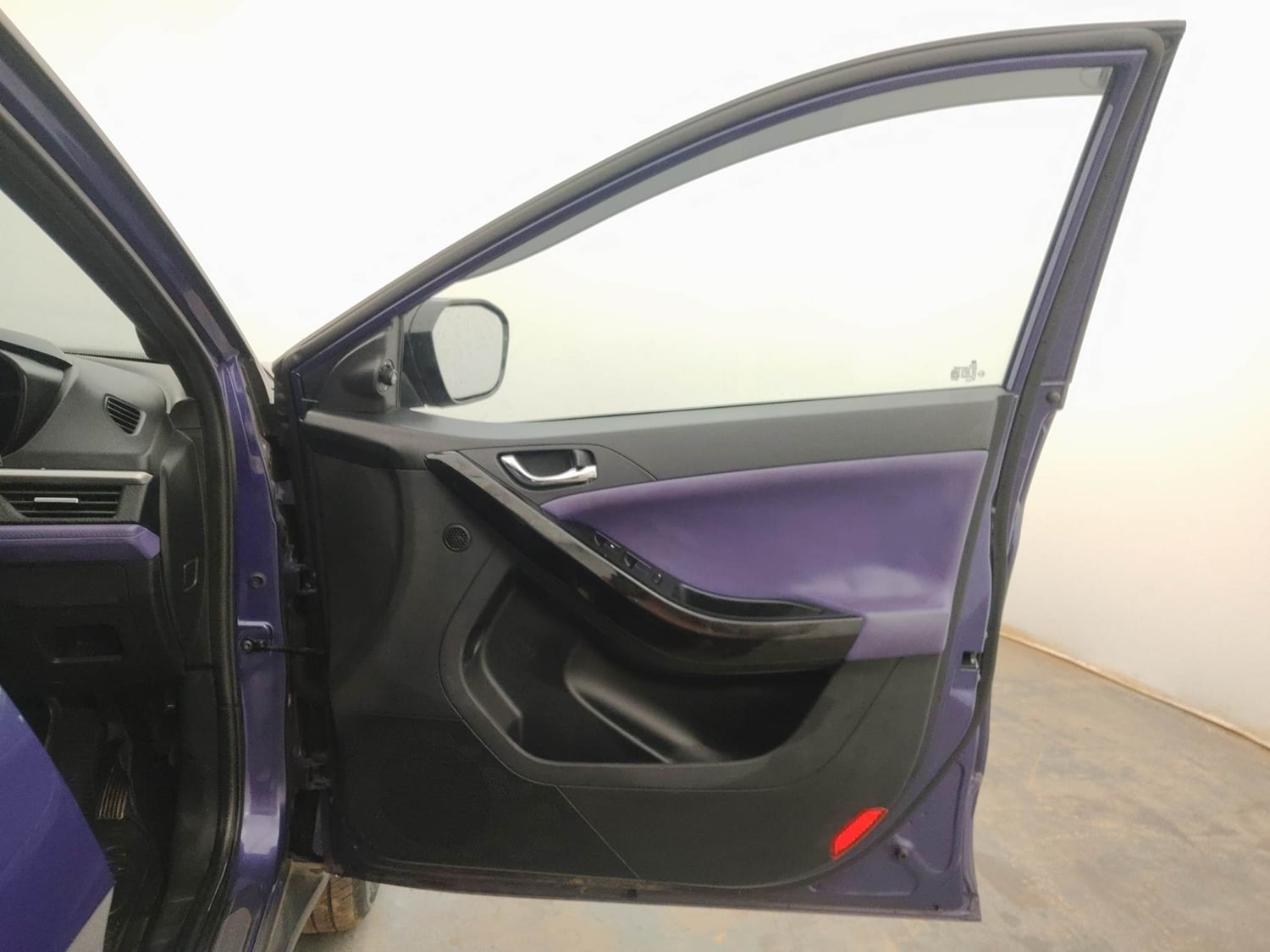 Used 2024 Tata Nexon Fearless Plus S Purple 1.5 Revotorq Diesel 6AMT Dual Tone Diesel Automatic interior RIGHT FRONT DOOR OPEN VIEW