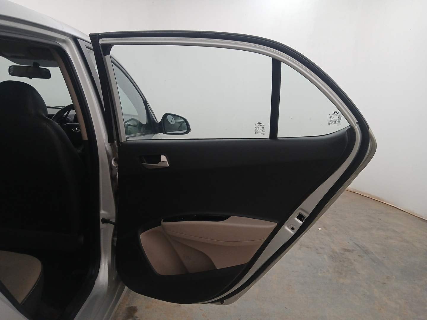 Used 2014 Hyundai Xcent S 1.2 Petrol Manual interior RIGHT REAR DOOR OPEN VIEW