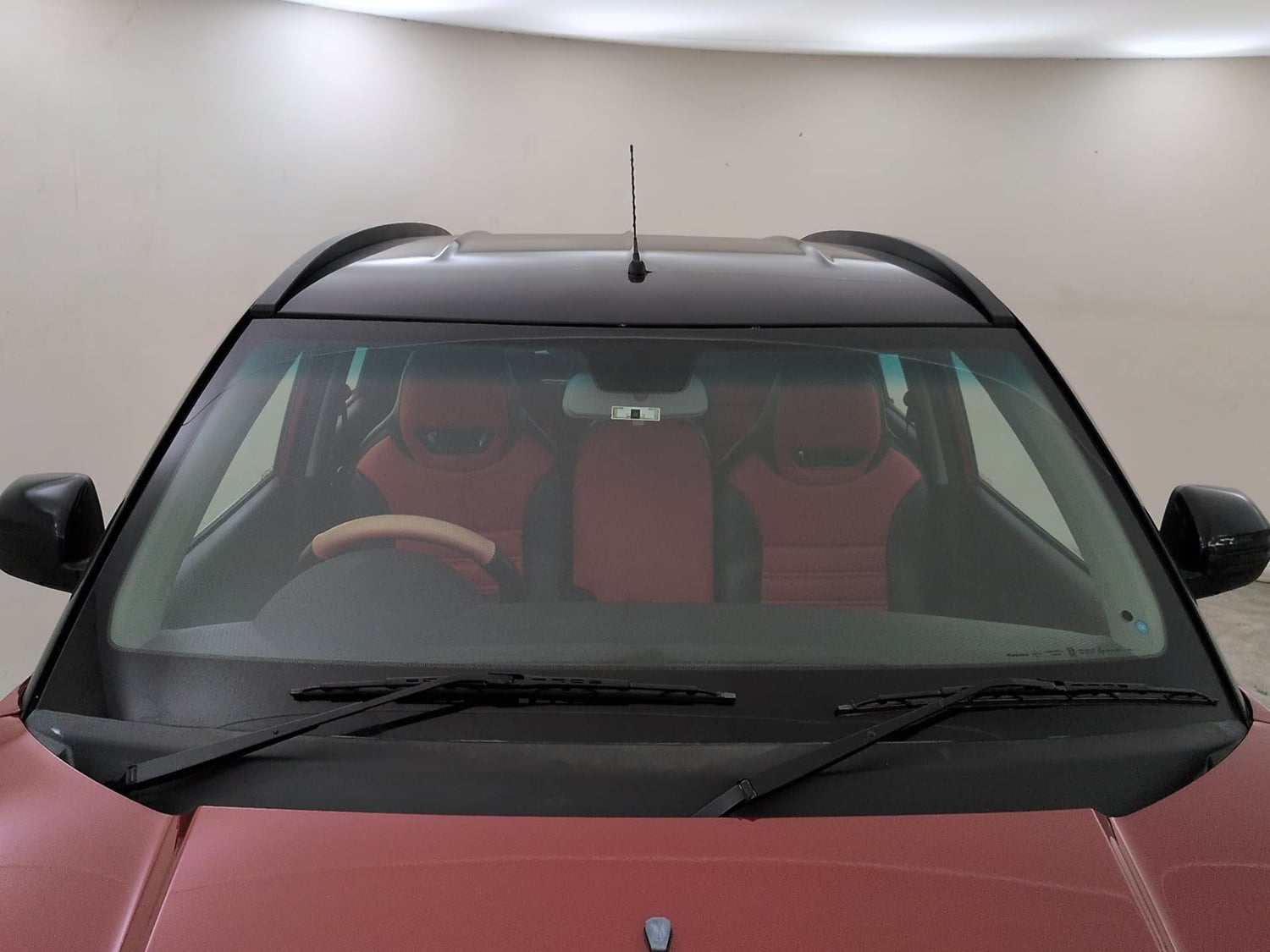 Used 2017 Mahindra KUV100 K8 6 STR Dual Tone Petrol Manual exterior FRONT WINDSHIELD VIEW
