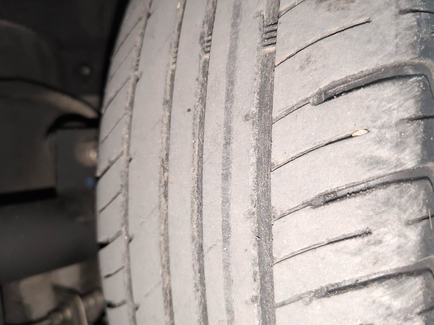 Used 2025 Tata Tiago XE Petrol Manual tyres LEFT FRONT TYRE TREAD VIEW